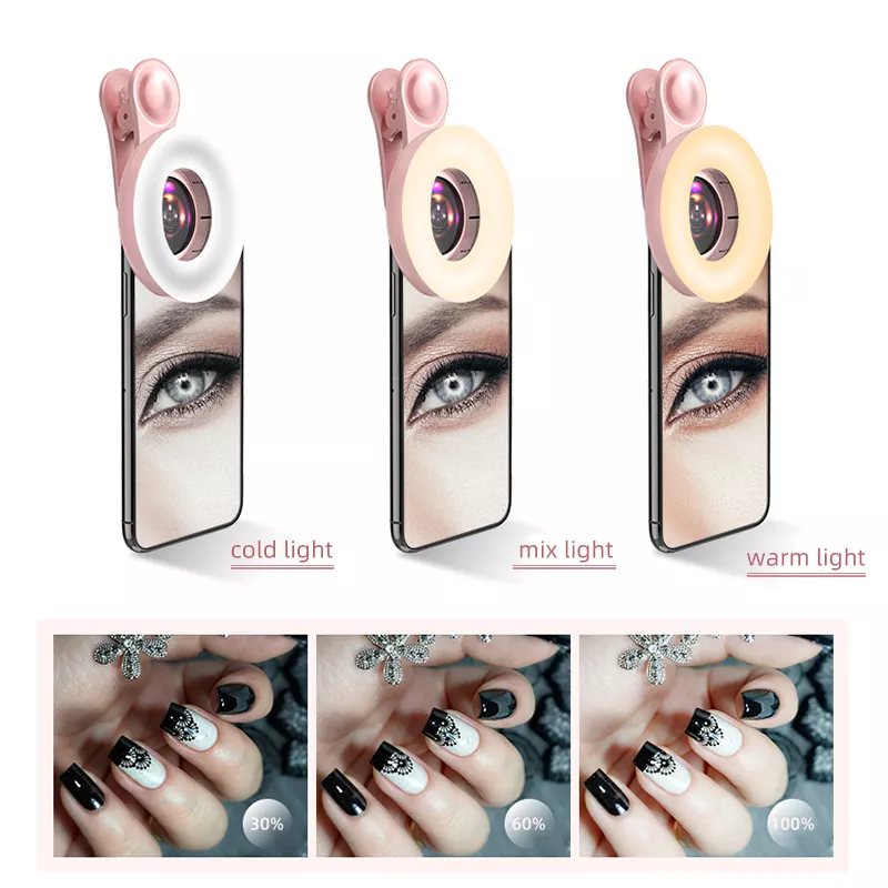 Mini Detector Fill Light 15x Macro Phone Camera Lens For Skin Pore Hair mobile phone camera lens filter