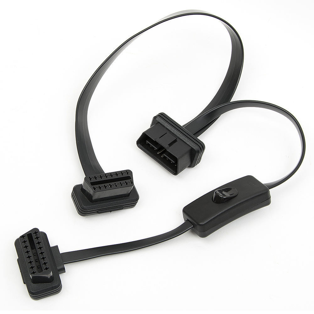 With switch extension cord obd2 flat wire noodle line HUD window lifter one for two adapter cable adapter