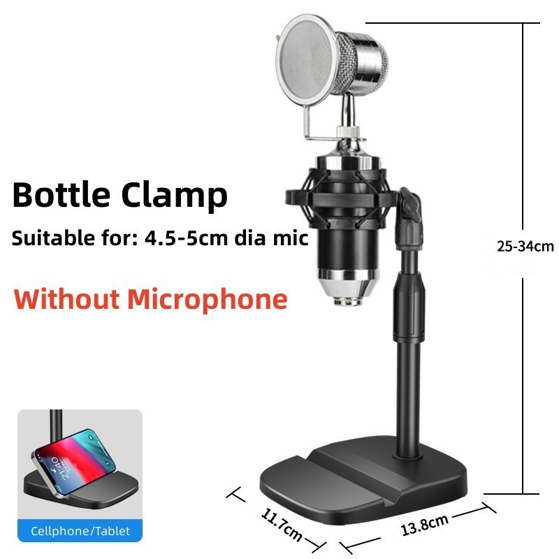 Factory price hot selling Portable Adjustable Hands Free Desktop podcast microphone stand