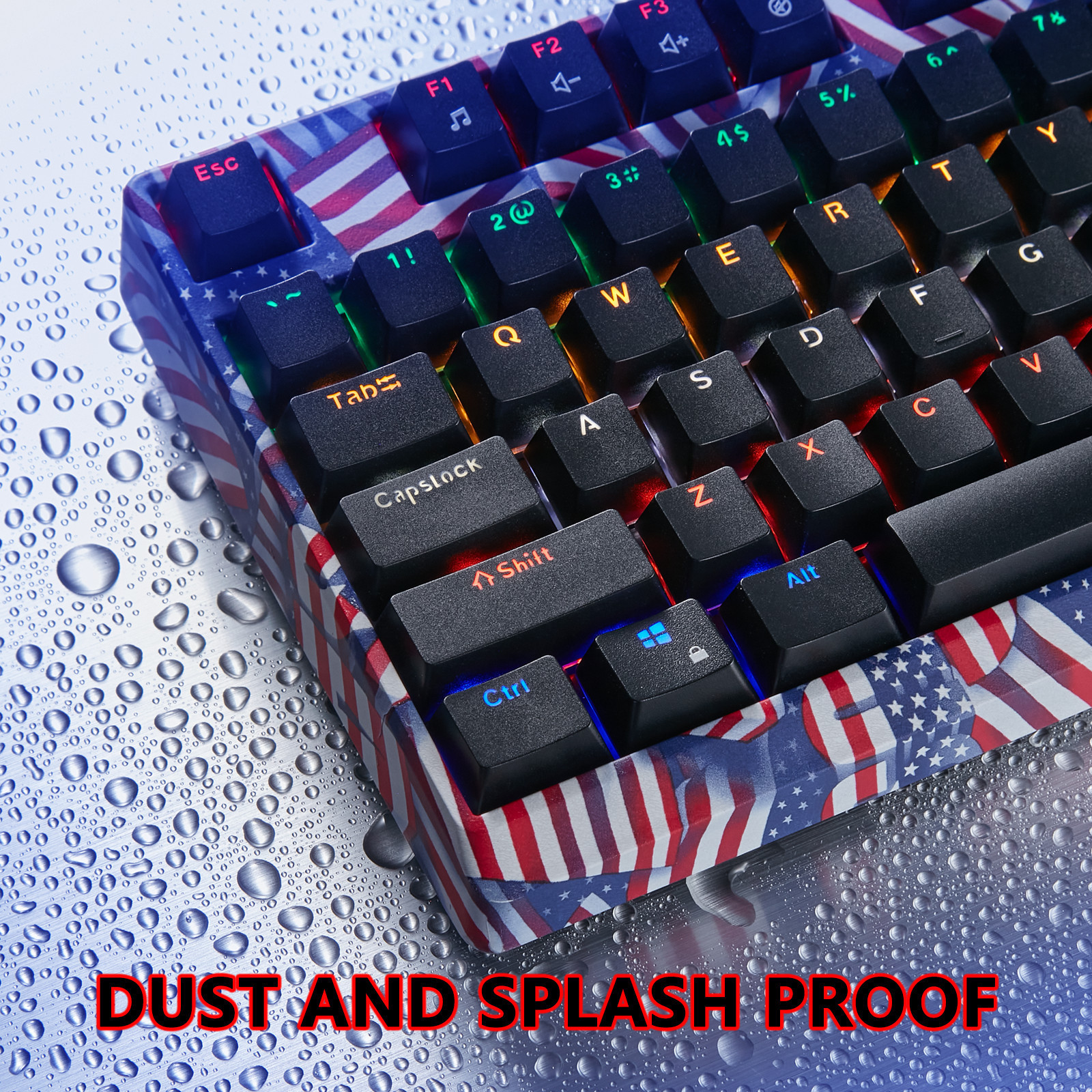 Camouflage Color Custom Layout Wired 104 Keys Red Switch colorful rgb mechanical gaming keyboard rgb backlight