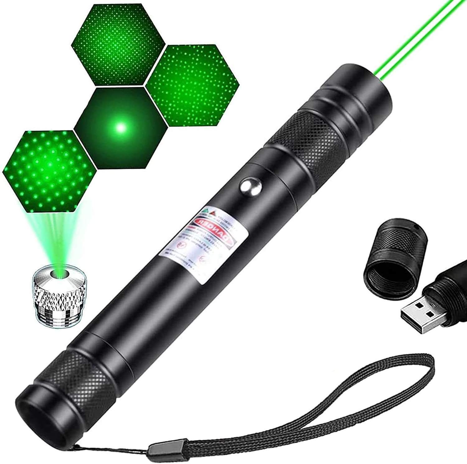 2024 NEW Green Laser Pointer 2000 Meter USB Rechargerable Long Range High Power Laser Pointer Flashlight Pointer