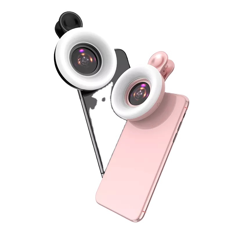 Mini Detector Fill Light 15x Macro Phone Camera Lens For Skin Pore Hair mobile phone camera lens filter