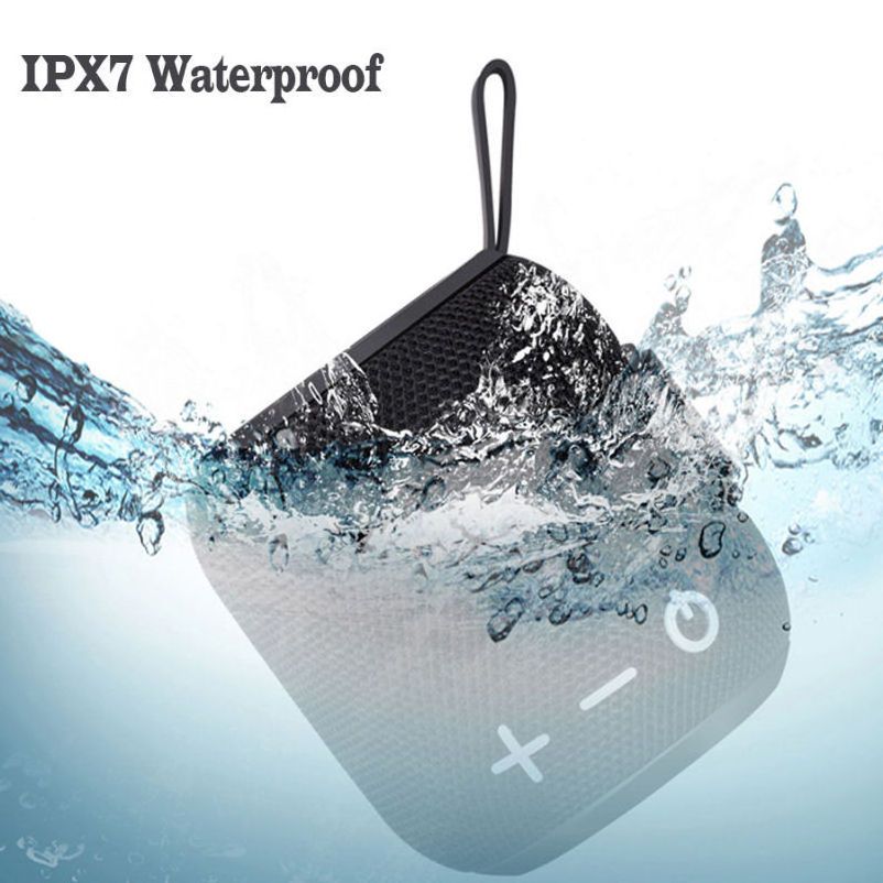 Outdoor music mp3 speaker waterproof 1800mah rechargeable radio bt 5.2 360 degree surrounding wireless portable smart speakers