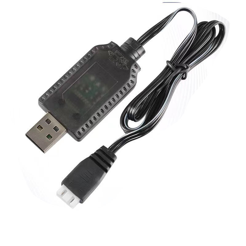 USB Toy Charger Cable Power Indicator 1A High Discharge Fast Charging 2S Lithium Battery 7.4v lipo