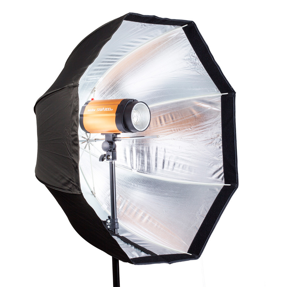 85cm Black Silver Reflective Umbrella Photography Studio Soft Light Umbrella with Large Diffuser Cover soft light umbrella