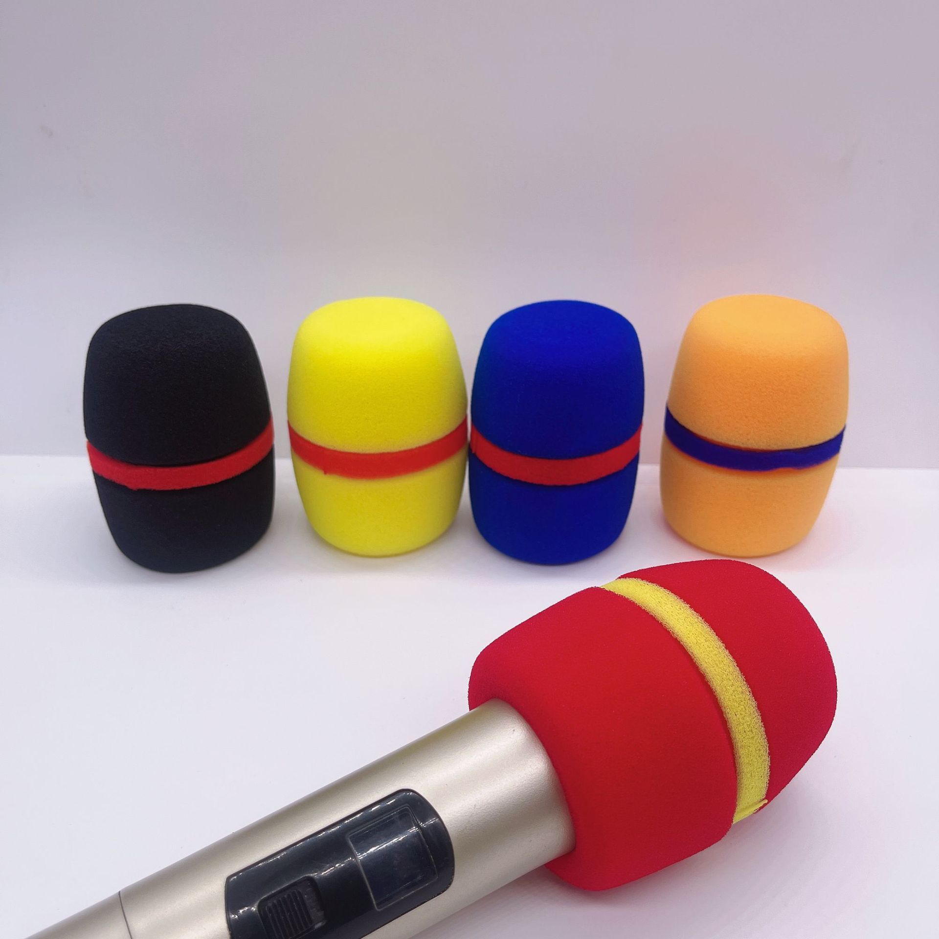 55*88mm BMG Microphone mesh head sponge cover foam windscreen foam cover mic windshield sponge print logo microphone