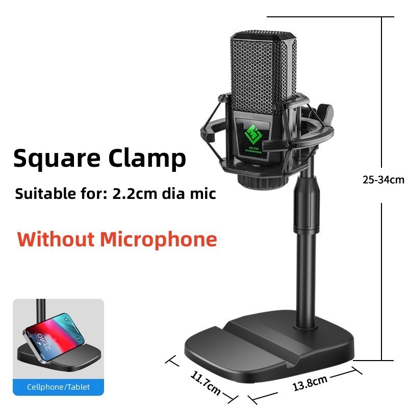 Factory price hot selling Portable Adjustable Hands Free Desktop podcast microphone stand