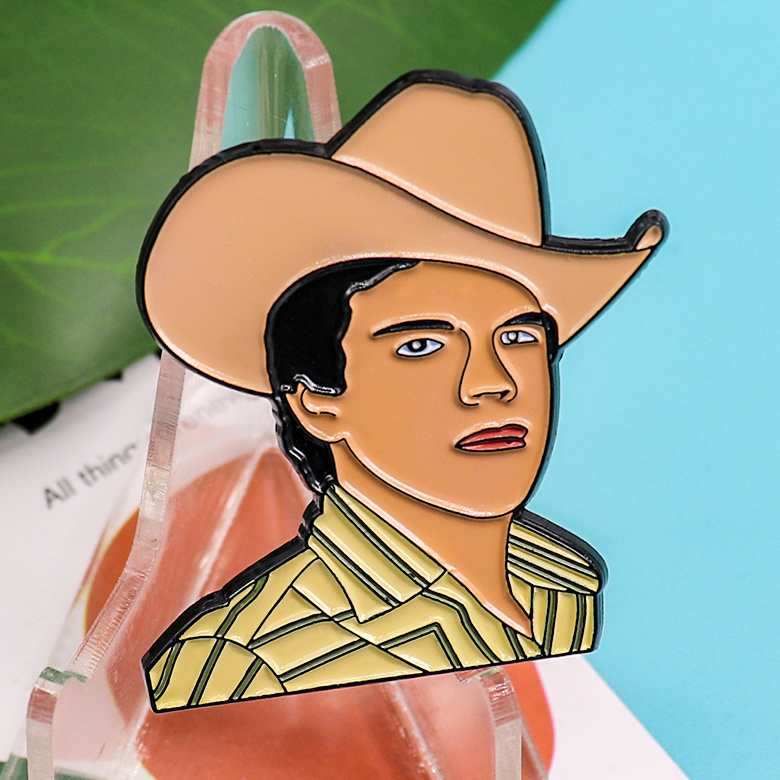 Fashion Design Kunshan OEM Manufacturer Mexican Hat Custom Metal Cowboy Soft Enamel Pin