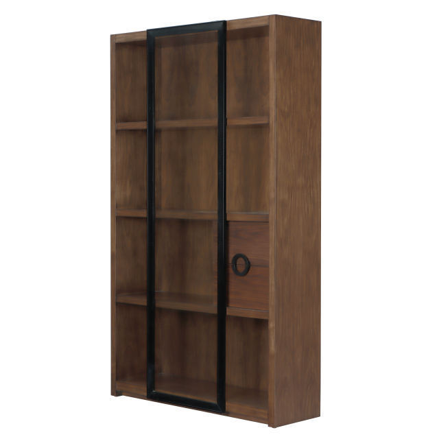 Factory Accept Oem Home Furniture Open Wooden Library Corner Book Shelf Bookcase