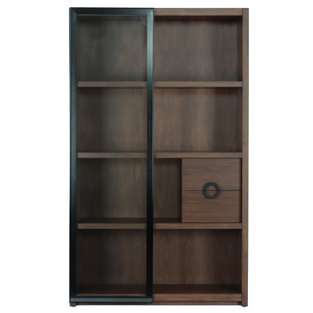 Factory Accept Oem Home Furniture Open Wooden Library Corner Book Shelf Bookcase