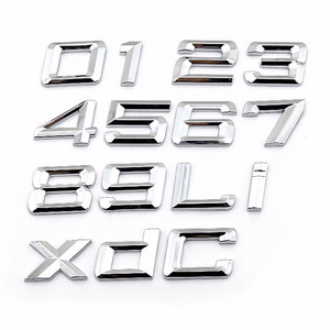 custom abs chromed plastic eco-friendly brand new car emblems and badge names sticker car 3d letter sticker