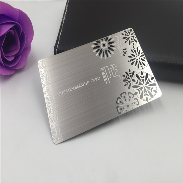 Hot selling Cheap Die Cut Metal Credit Card Stainless Steel Vip Member Blank Brass Business Cards