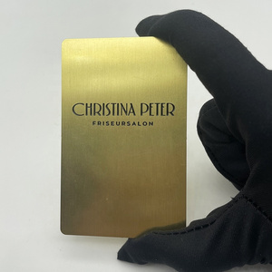 Hot selling Cheap Die Cut Metal Credit Card Stainless Steel Vip Member Blank Brass Business Cards