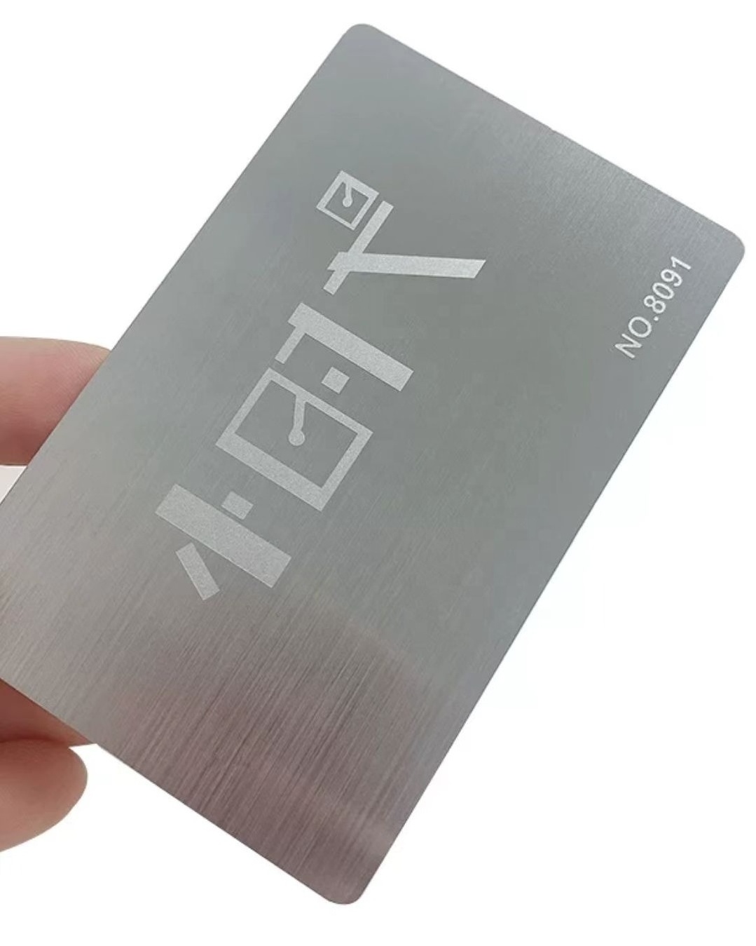 custom Engraved  Stainless Steel Metal Cards Business VIP Chip Card