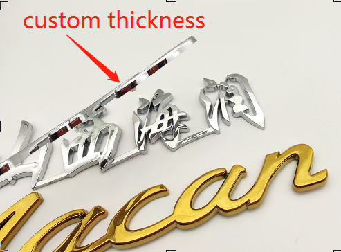 Promote three-dimensional car chrome logo badges for custom stickers