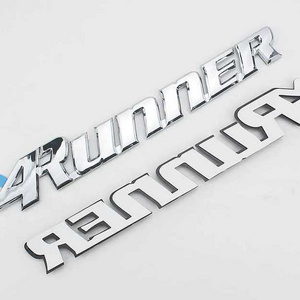 Promote three-dimensional car chrome logo badges for custom stickers