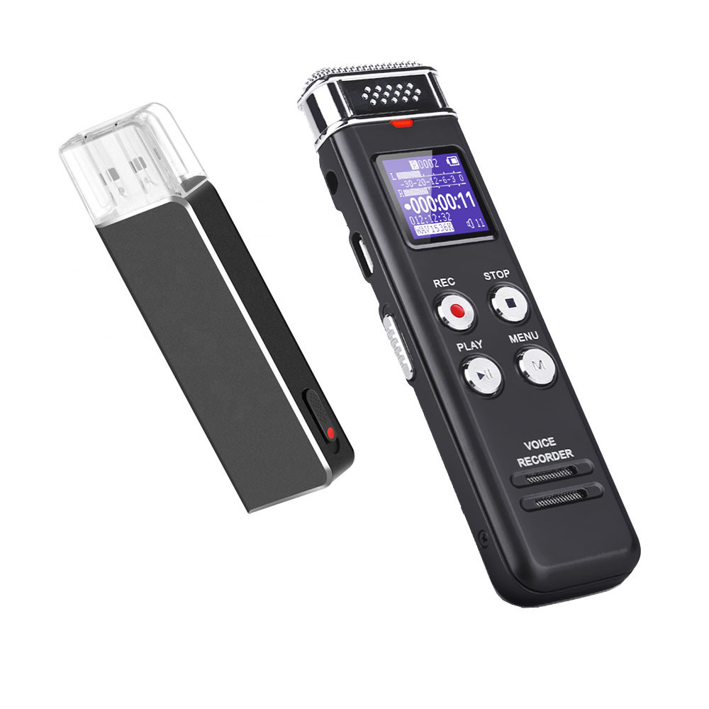 Custom Hot Sale 8GB Digital Sound Audio Recorder Mini Voice Recorder for Lectures Mac Compatible