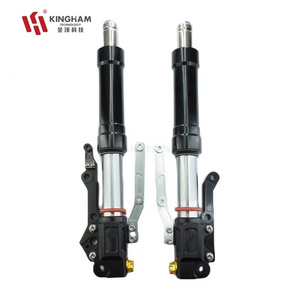 KINGHAM Front Shock Absorber for YAMAHA N-Max 420mm Aluminum INVERTED FORKS Compression Adjustable Front Shock Absorber