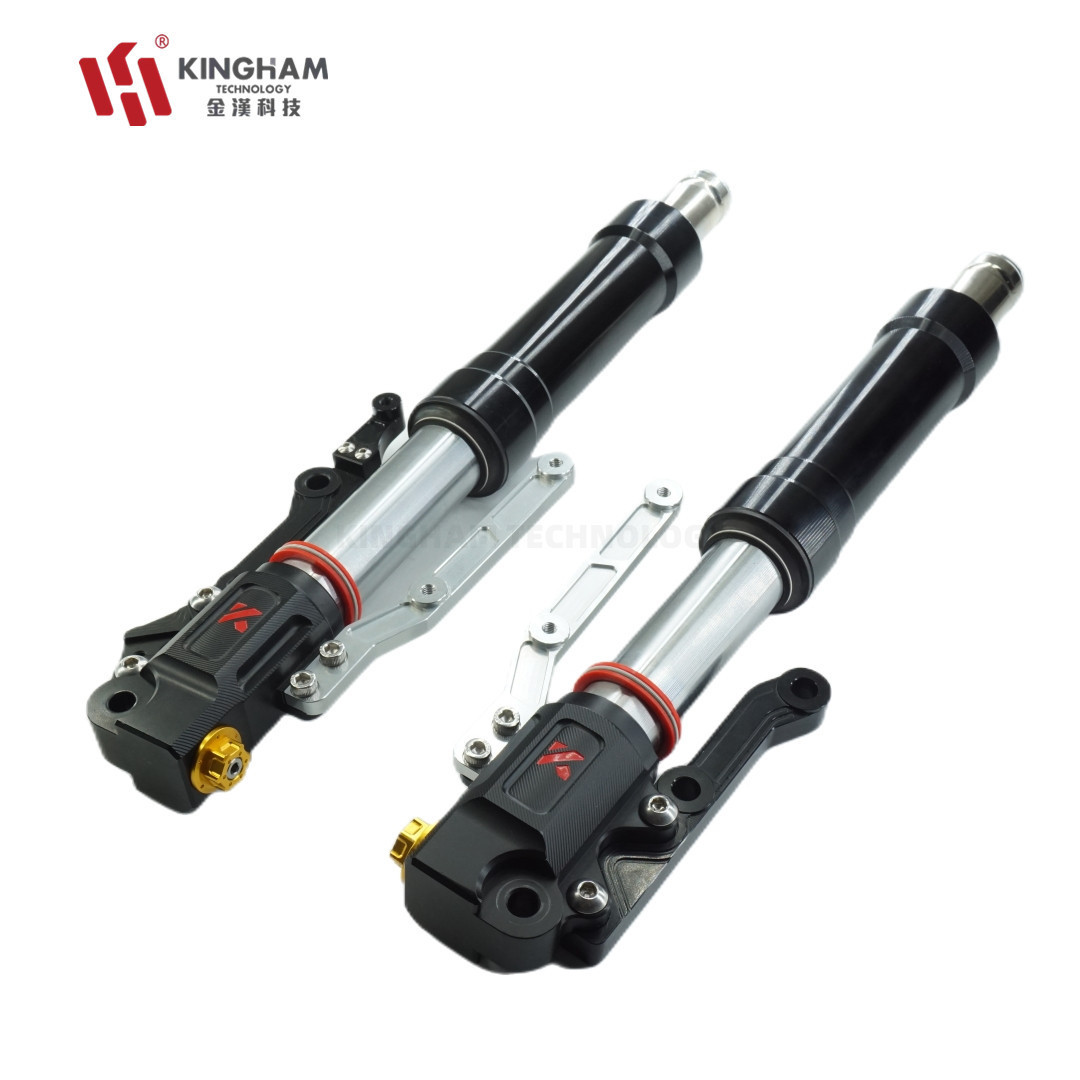 KINGHAM Front Shock Absorber for YAMAHA N-Max 420mm Aluminum INVERTED FORKS Compression Adjustable Front Shock Absorber