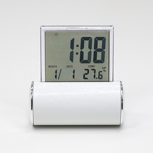 KH-CL126 Funny New Model Transparent LCD Digital Table Tumbler Alarm Clock with Temperature Calendar