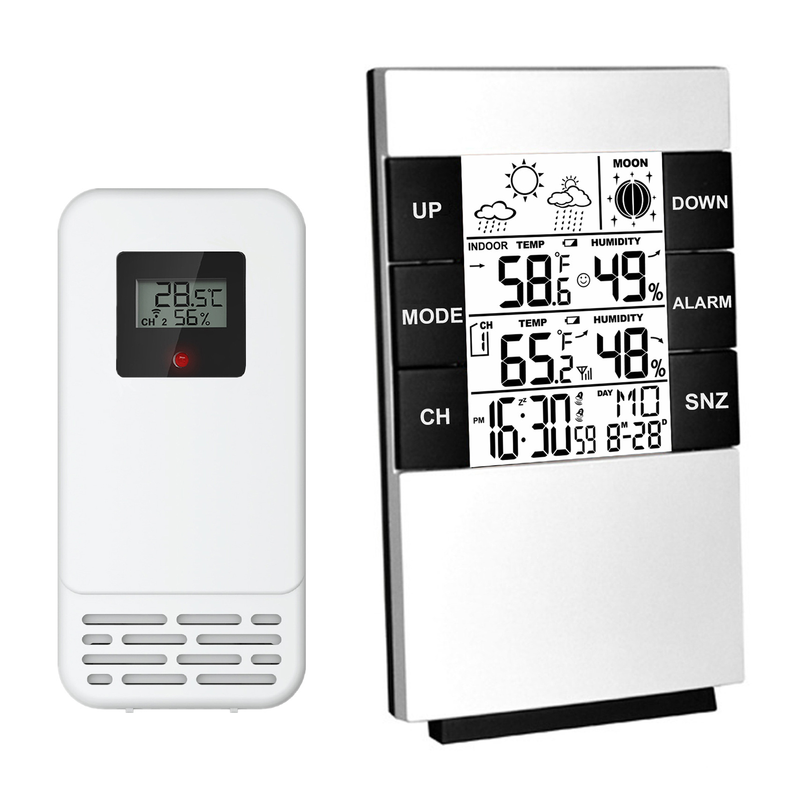 Remote Monitoring Precision Funny Digital Clock Agriculture Outdoor Wireless Weather Stations for Sale