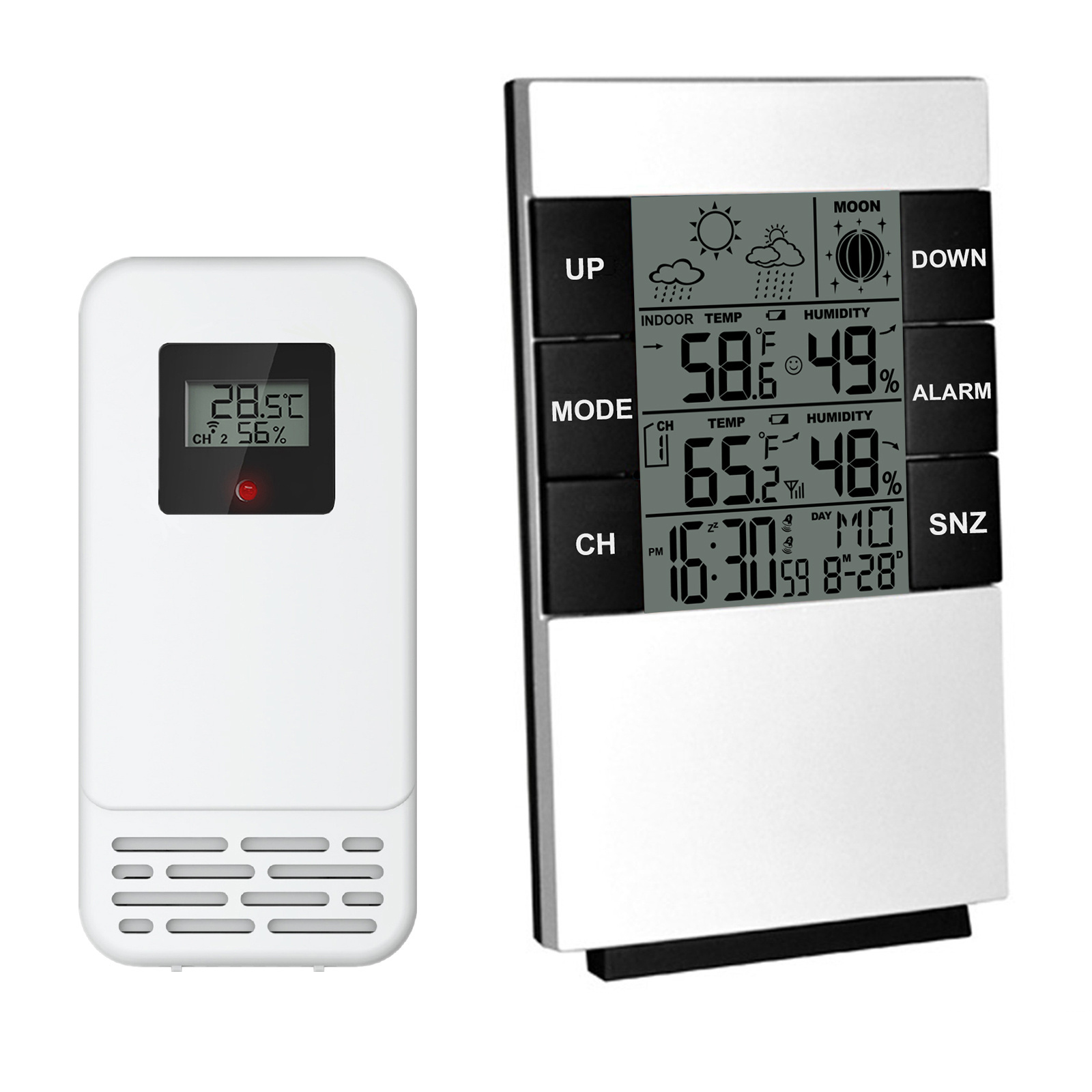 Remote Monitoring Precision Funny Digital Clock Agriculture Outdoor Wireless Weather Stations for Sale