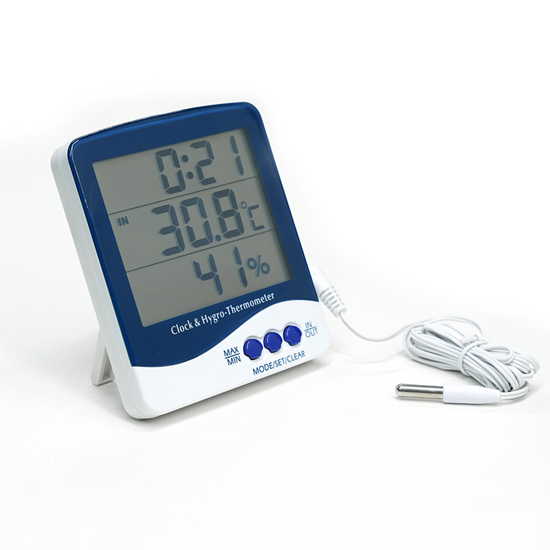 SH-110  Digital Indoor Outdoor Thermometer and Hygrometer with Humidity Gauge and Clock