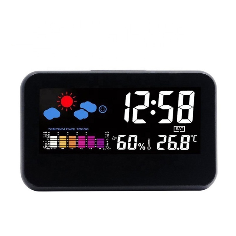 KH-CL003 Electronic Christmas Countdown Oled Alarm Crystal Desk Bus Digital Clever Novelty Clock CE Weather Station