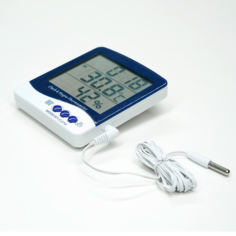 SH-110  Digital Indoor Outdoor Thermometer and Hygrometer with Humidity Gauge and Clock