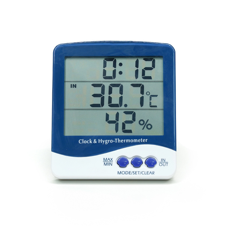 SH-110  Digital Indoor Outdoor Thermometer and Hygrometer with Humidity Gauge and Clock