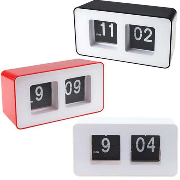 KH-CL086 Promotion Gift Office New Design Number Large Modern Silent Table Desk Retro Auto Flip Clock