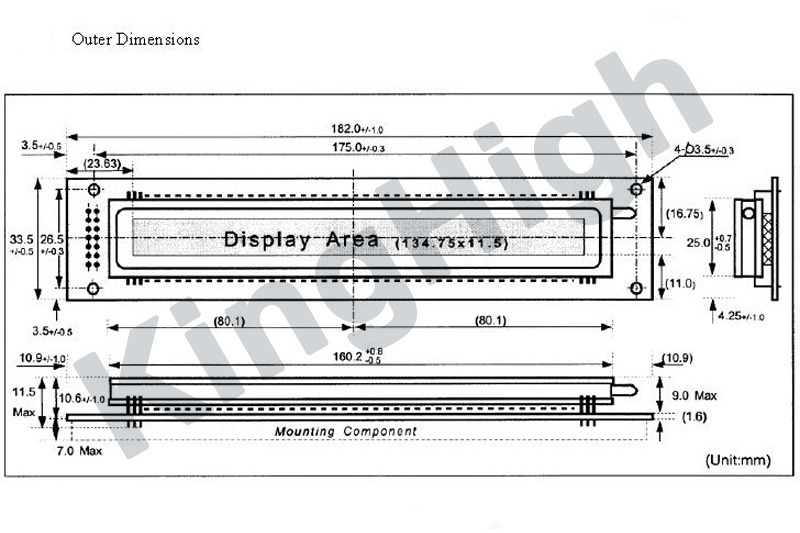 40x2 DISPLAY KH402MD58R1-M METER DISPLAY VFD LCD DISPLAY SCREEN