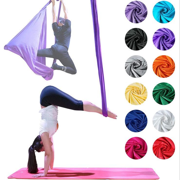 Professional High Quality Stretch Air Flying Yoga Hammock Silk For Aerial Yoga Hammock Anti Gravity Yoga Swing