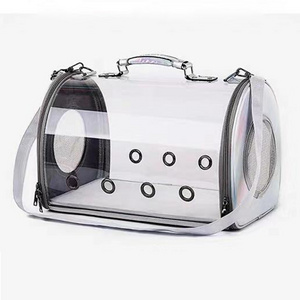 Eco-friendly transparent pet carrier bags customized travel bags pet cat dog rabbit breathable pet cages carriers