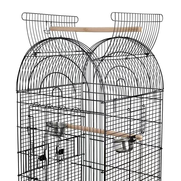 Kinghotpet Wholesale Metal Wire Pet Bird Parrot Cage with Wheels Outdoor Indoor Large Bird Breeding Cage