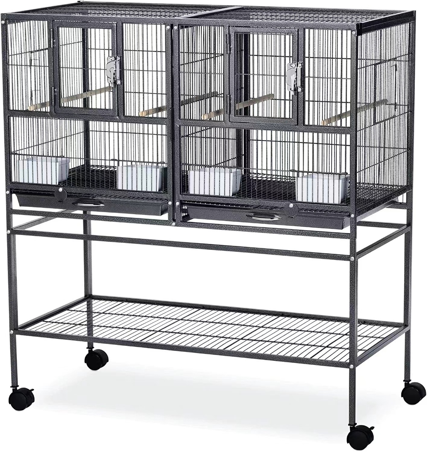 Kinghotpet universal metal cages large canary breeding craft manufacture double cage bird pet