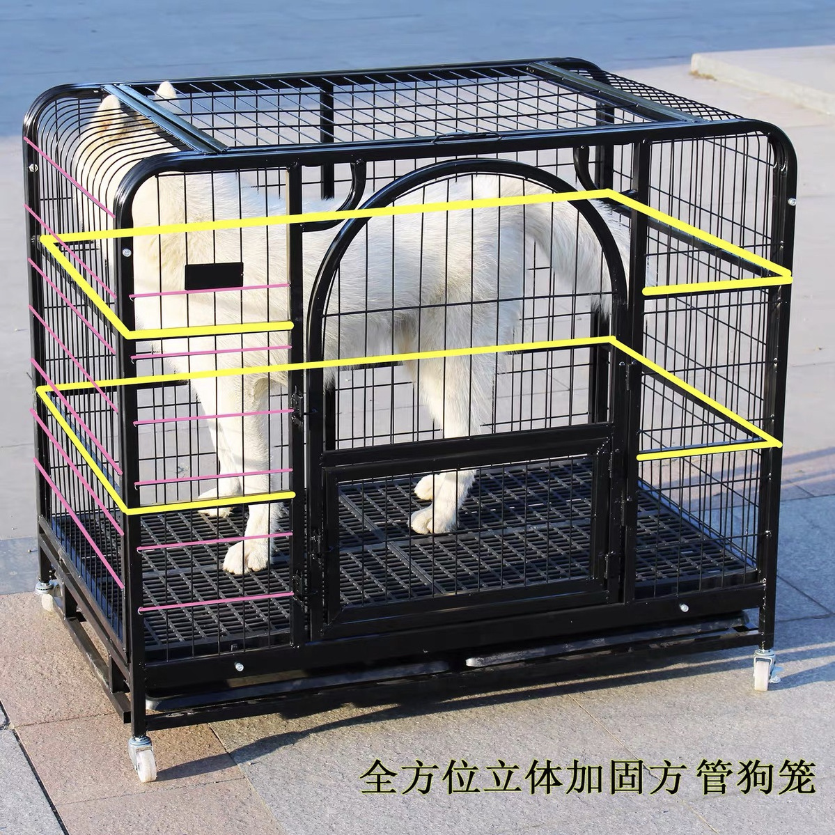 Factory directly stainless steel buy big dog house cage foldable metal large kennels dog cage for sale