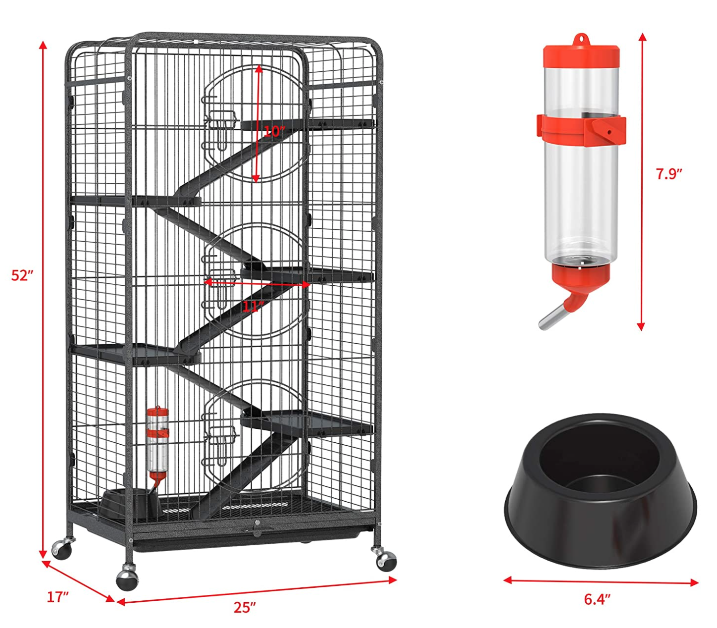 Indoor Outdoor Small Animals Hutches Cage for Rabbit Chinchilla Ferret Bunny House Cage Custom Logo Pet Cages, Carriers & Houses