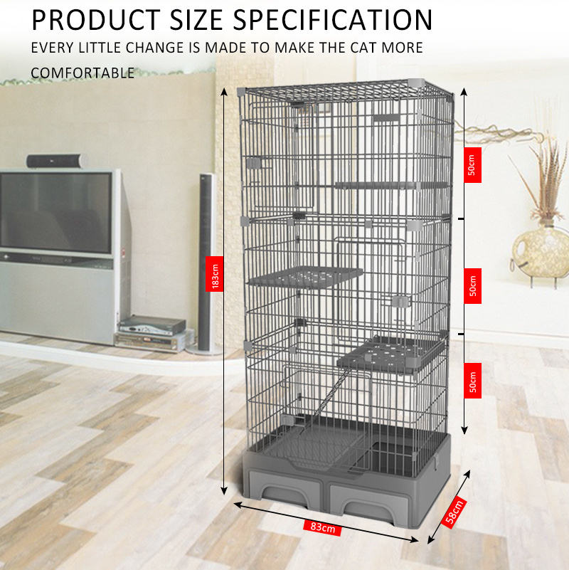 Pet online shop three layers of the cat cage catio tent sales collapsable veterinary carriers cage home pet cage