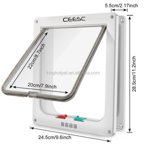 Big Cat Flap Door Magnetic Cat Door With 4 Way Lock For Interior Exterior Pet Flap Doors