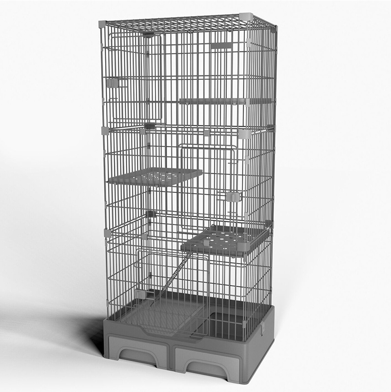 Pet online shop three layers of the cat cage catio tent sales collapsable veterinary carriers cage home pet cage