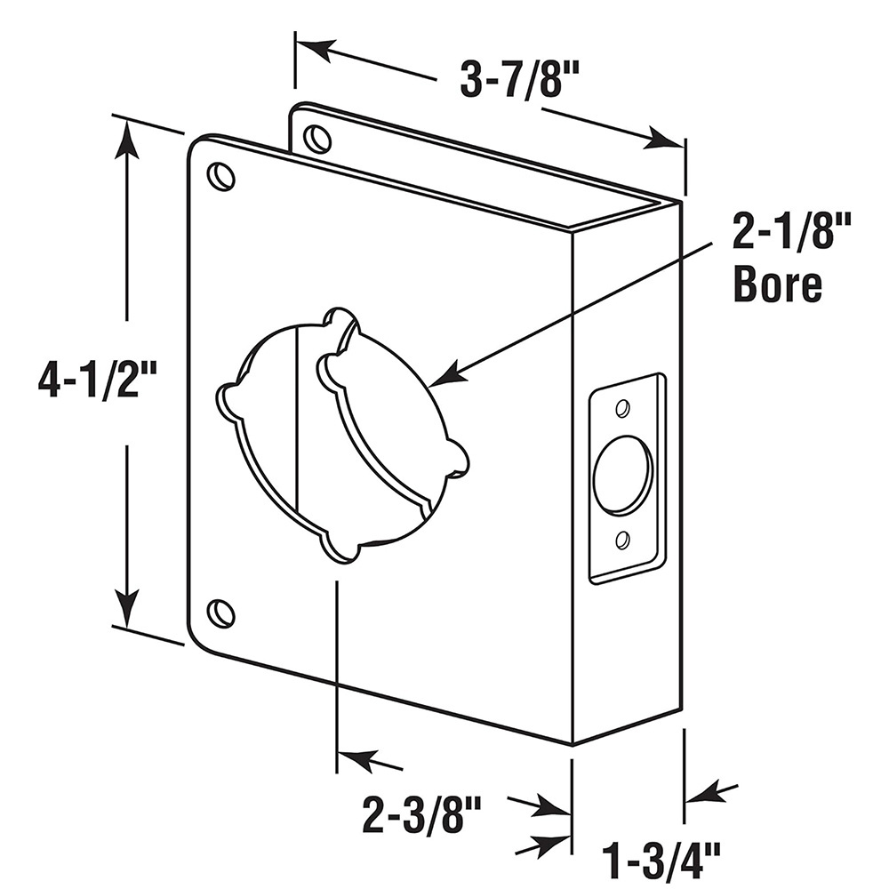 Stainless Steel Lock and Door Reinforcer for Reinforcing and Repairing Doors