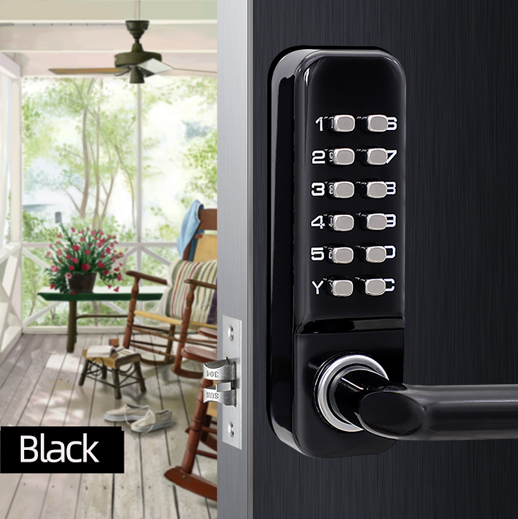 high quality Useless key Double-sided password wrought iron gate door mechanical code button  door lock