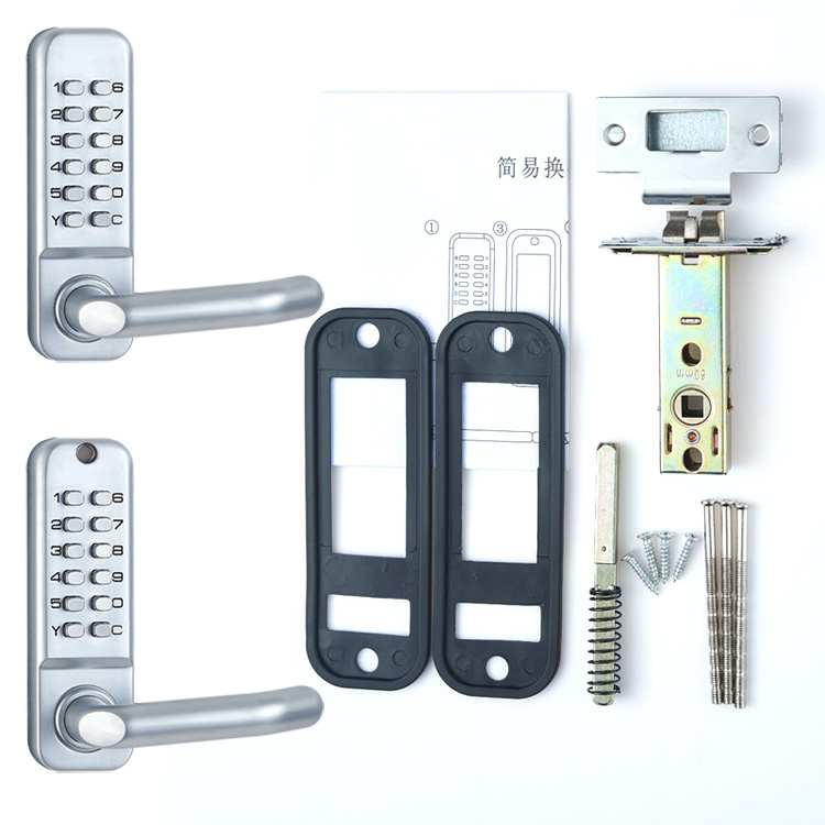 high quality Useless key Double-sided password wrought iron gate door mechanical code button  door lock