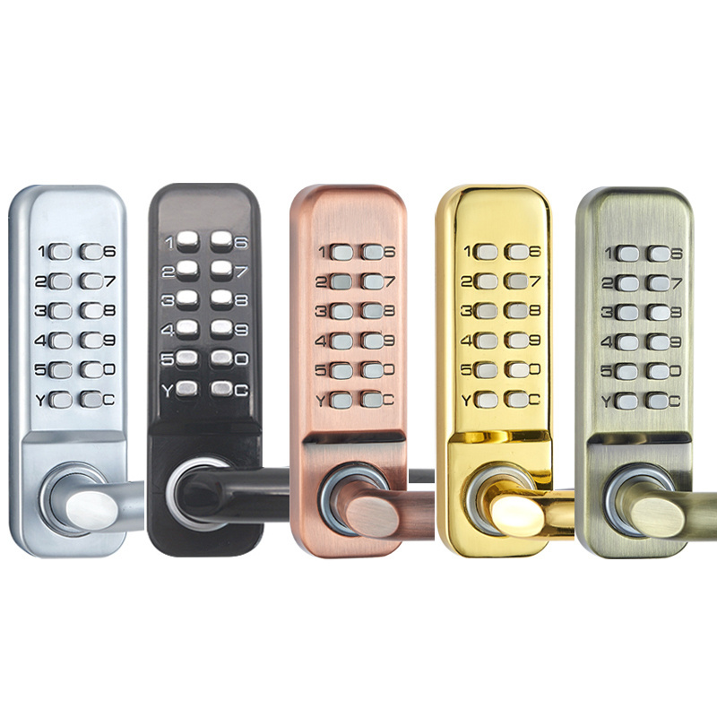 USA hot selling high quality useless key double-sided code wrought iron door mechanical code button Patio door lock