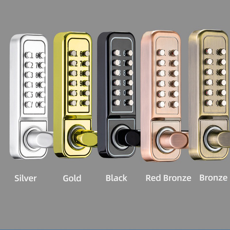 Outdoor waterproof fireproof sunproof frostproof single latch 60/70 keyless digital combination button mechanical code door lock