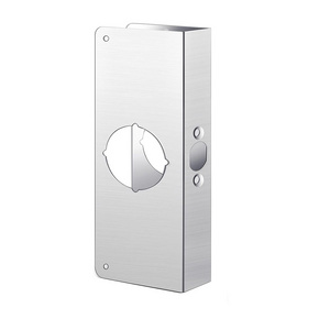 Stainless steel plate for reinforcing and repairing ball locks on wooden doors