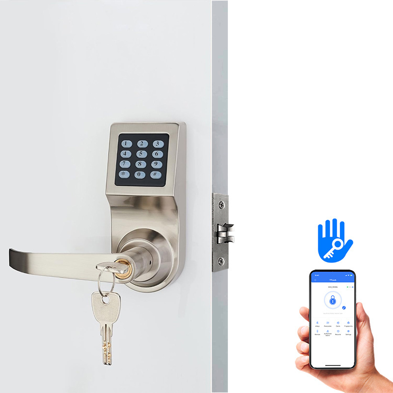 Best selling Hotel mobile TTLOCK application, code number button swipe card password Door Lock Deadbolt