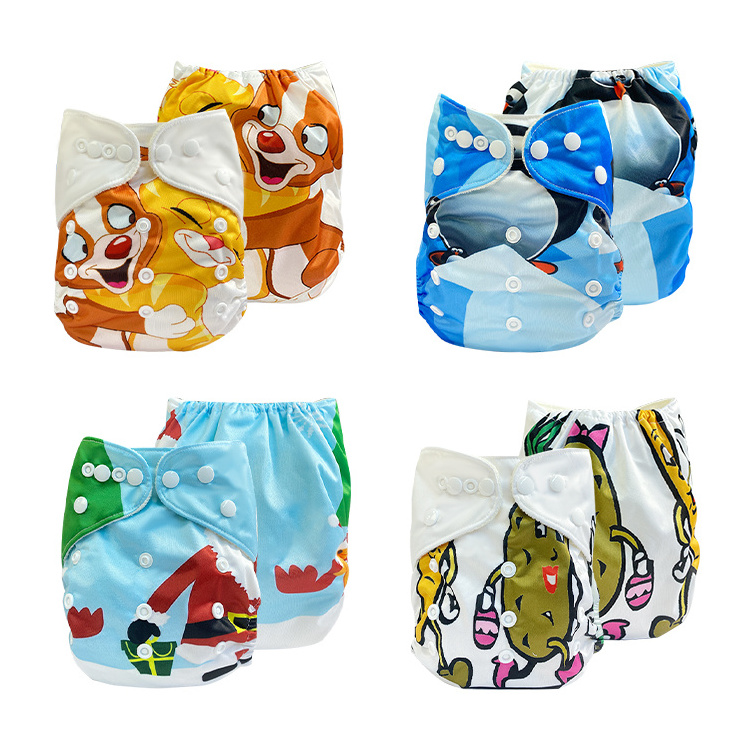 Customize Wholesale Washable Baby Reusable Cloth Diapers bamboo  Bulk Cloth Diapers