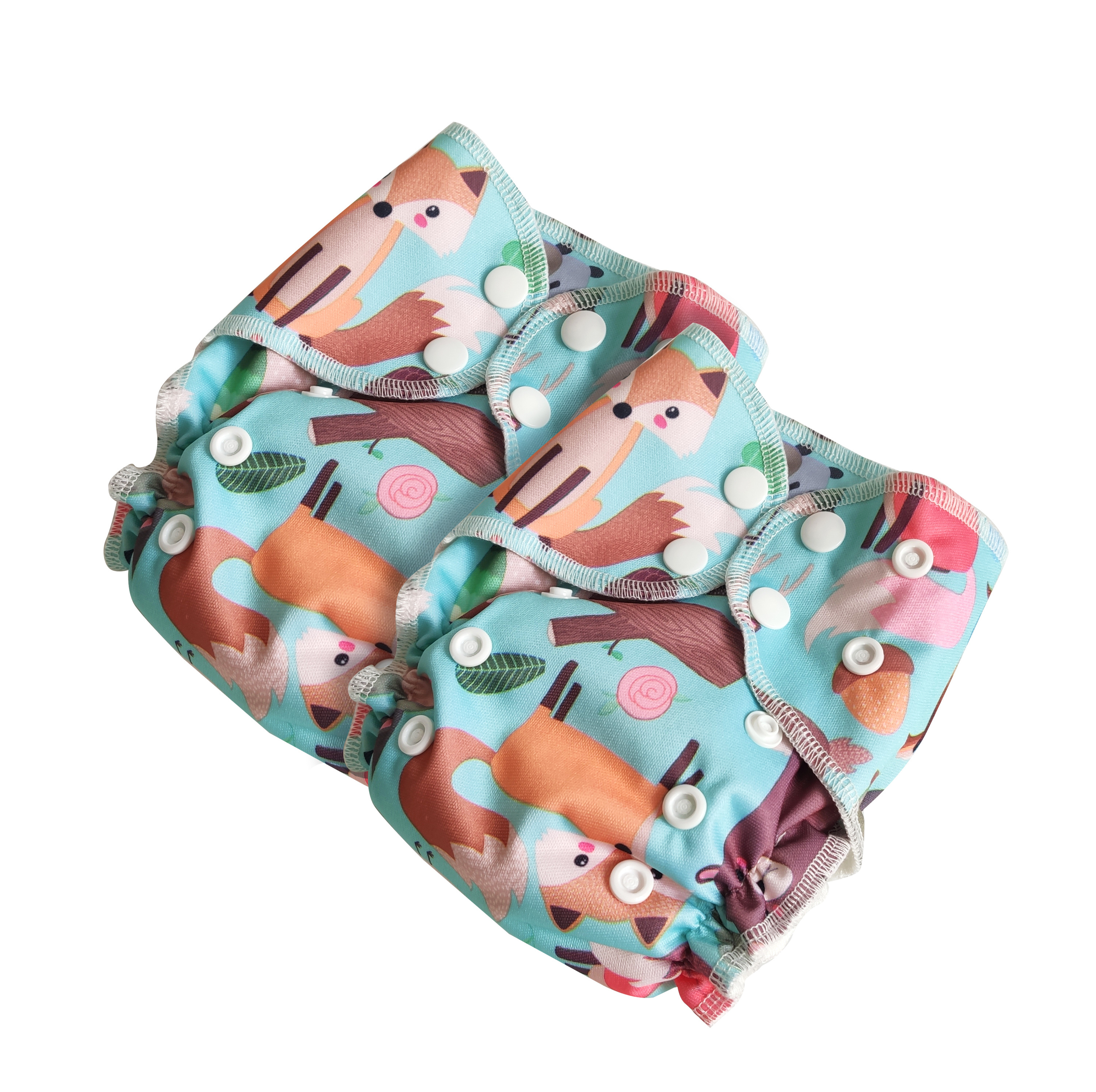 New Design Ecological washable pocket  baby reusable diapers bamboo charcoal cloth diaper manufacturer prefold cloth diaper